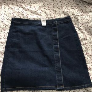 Loft denim wrap skirt